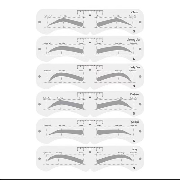 New 6 Shapes Perfect Eyebrows, Reusable Shape Stickers AC2 - Picture 3 of 7